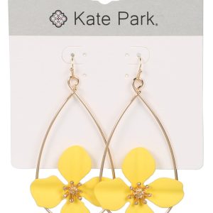 3D Floral Drop Earrings
