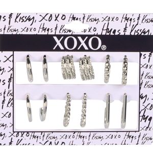 6 Pk Hoop Earrings