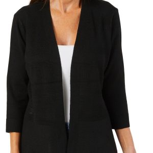 Women's Solid Open Front Cardigan