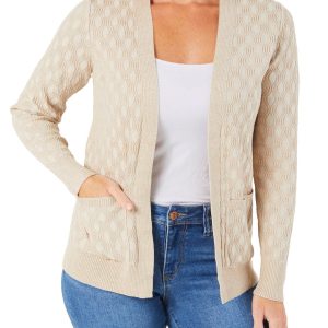 Women's Solid Open Front Cardigan