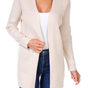 Women's Solid Open Front Cardigan