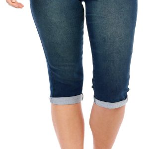 Women's Solid Denim Capris