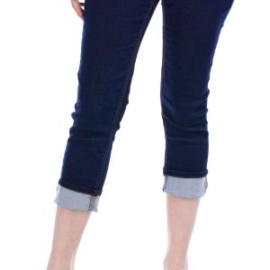Women's Solid Denim Capris