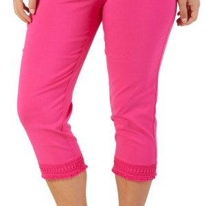 Women's Slim Fit Solid Capris