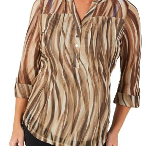 Women's Wave Print Top