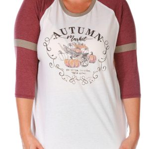 Women's Plus Autumn Graphic Top