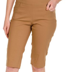 Women's Petite Solid Capris