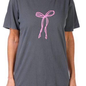 Juniors Solid Bow Front Top
