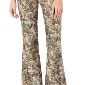 Juniors Camo Print Wide Leg Pants