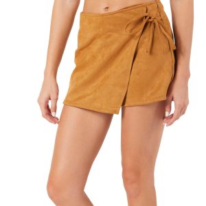 Juniors Solid Wrap Skort
