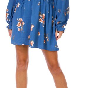 Juniors Blue Floral Dress