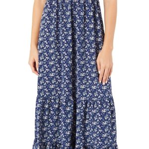 Juniors Sleeveless Floral Print Dress