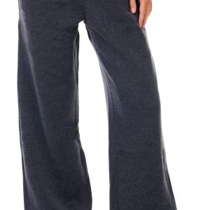 Juniors Solid Wide Leg Fleece Pants