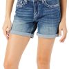 Women's Distressed Denim Shorts
