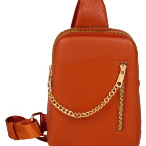 Chain Accent Sling Backpack