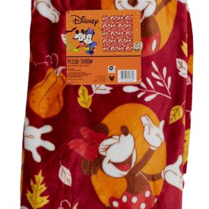 50x60 in Mickey & Minnie Harvest Plush Throw