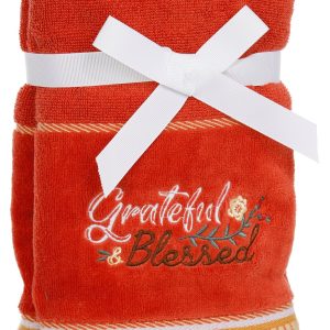 2 Pk Grateful & Blessed Hand Towels