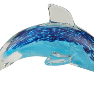 6 in Glass Dolphin Accent