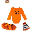 Baby Girls 4 Pc Halloween Skirt Set