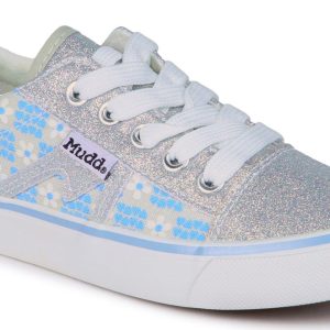Girls Glitter Floral Casual Sneakers
